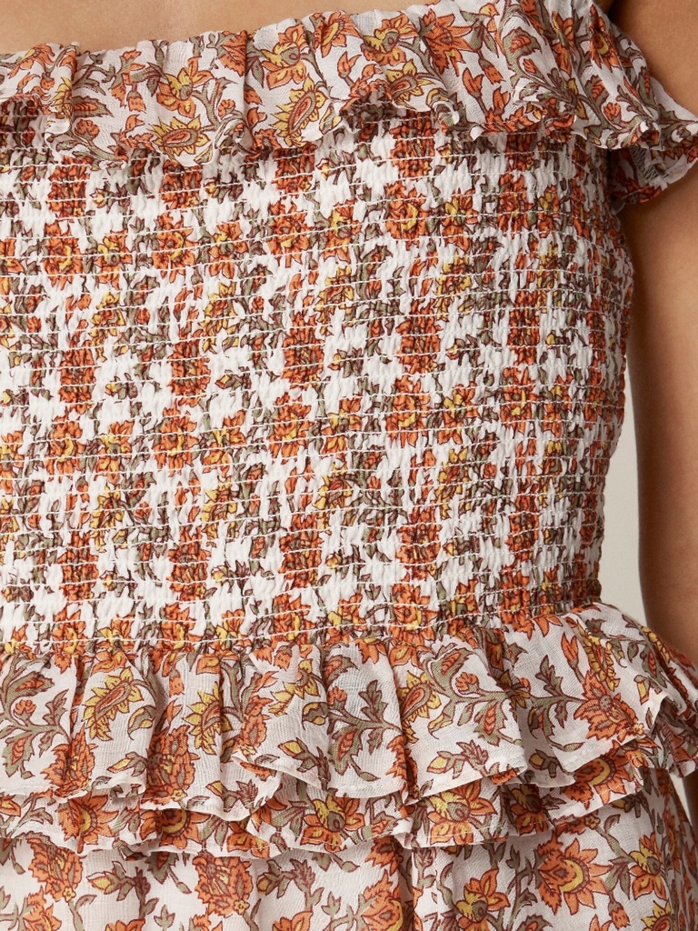New JCREW Size M Ravenna Dress in Sunset Rose Block-Print Ramie $188 CK836 - Picture 2 of 7